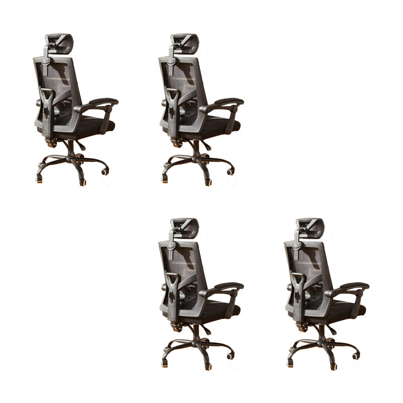 Sedia da ufficio ad armi imbottita moderna sedia da scrivania senza angoscia con ruote