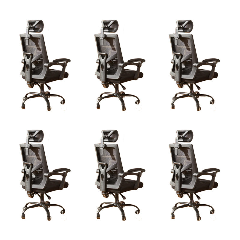 Sedia da ufficio ad armi imbottita moderna sedia da scrivania senza angoscia con ruote