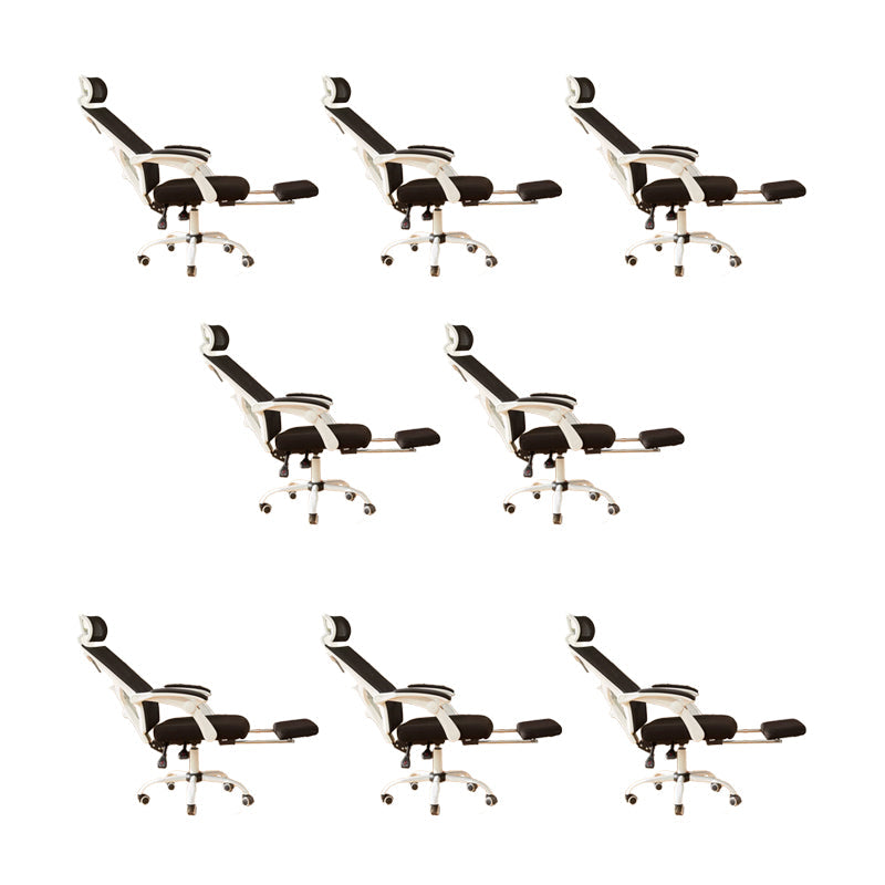 Sedia da ufficio ad armi imbottita moderna sedia da scrivania senza angoscia con ruote