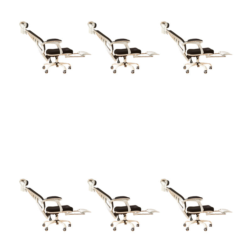 Sedia da ufficio ad armi imbottita moderna sedia da scrivania senza angoscia con ruote