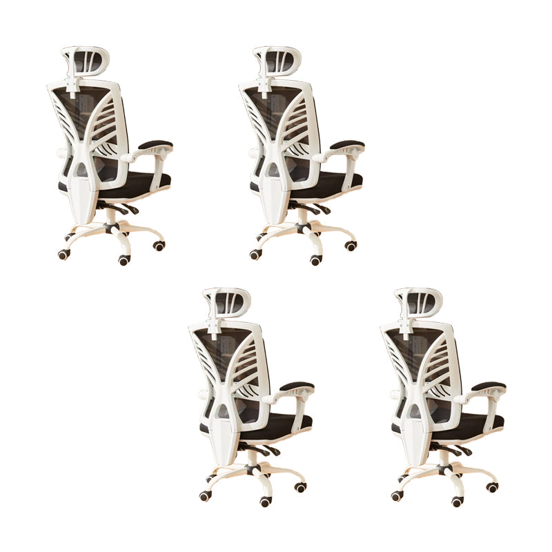 Sedia da ufficio ad armi imbottita moderna sedia da scrivania senza angoscia con ruote