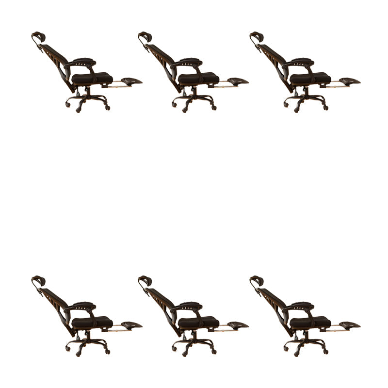 Sedia da ufficio ad armi imbottita moderna sedia da scrivania senza angoscia con ruote