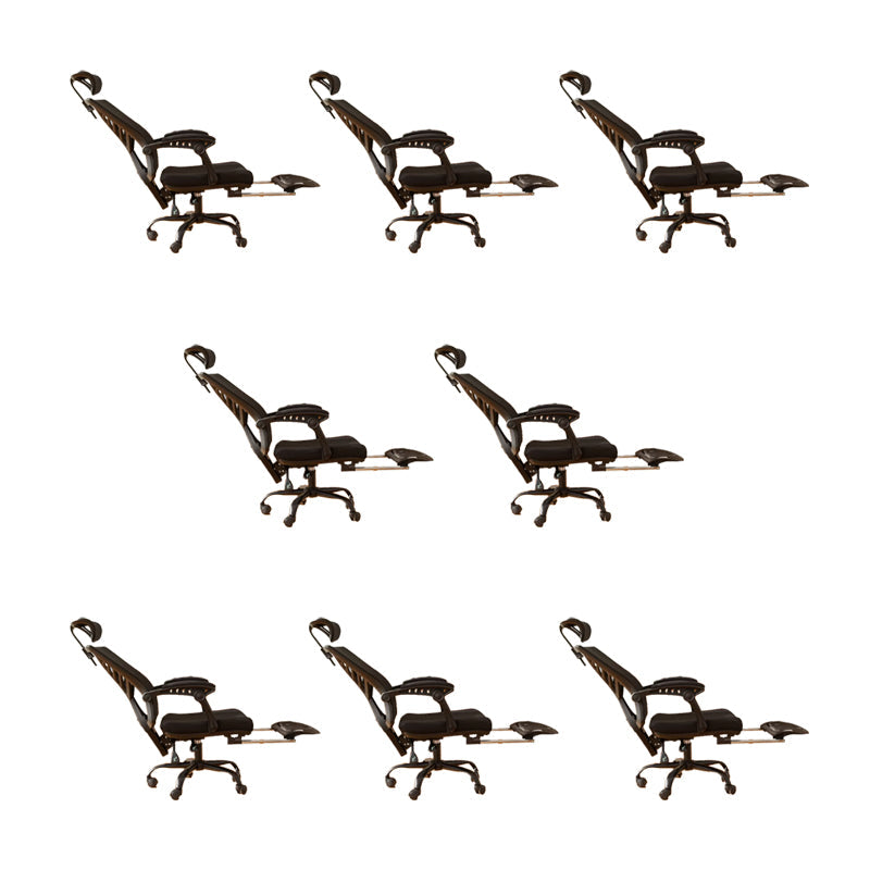 Sedia da ufficio ad armi imbottita moderna sedia da scrivania senza angoscia con ruote