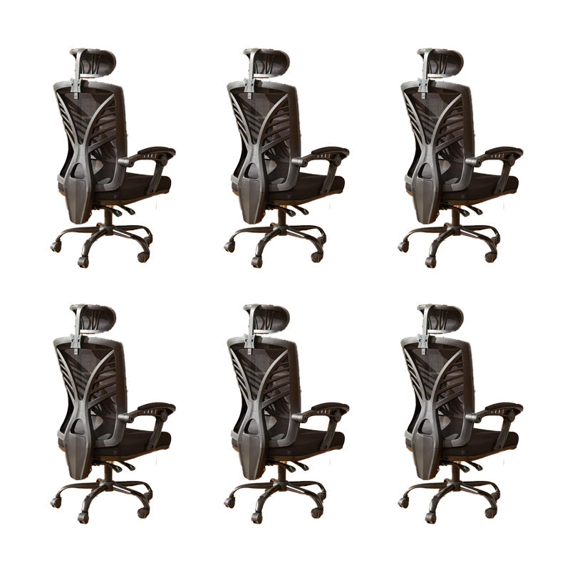 Sedia da ufficio ad armi imbottita moderna sedia da scrivania senza angoscia con ruote