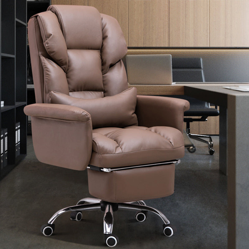 Sedia da ufficio moderna senza braccio Meccanismo di inclinazione della sedia da scrivania ergonomica con ruote