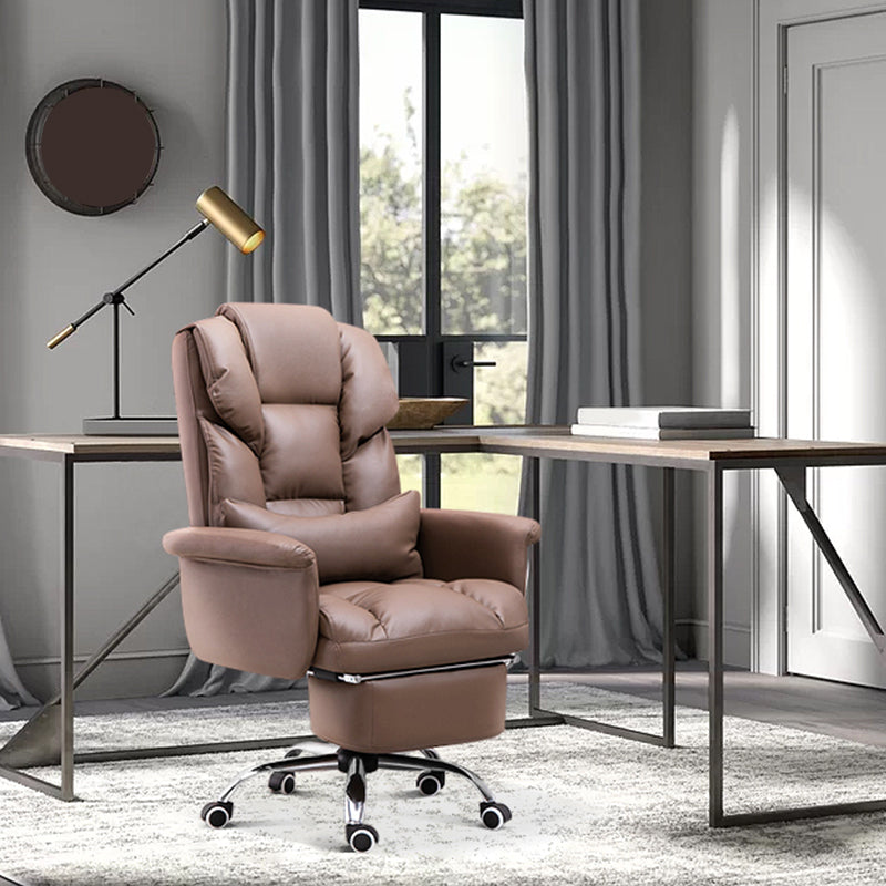 Sedia da ufficio moderna senza braccio Meccanismo di inclinazione della sedia da scrivania ergonomica con ruote