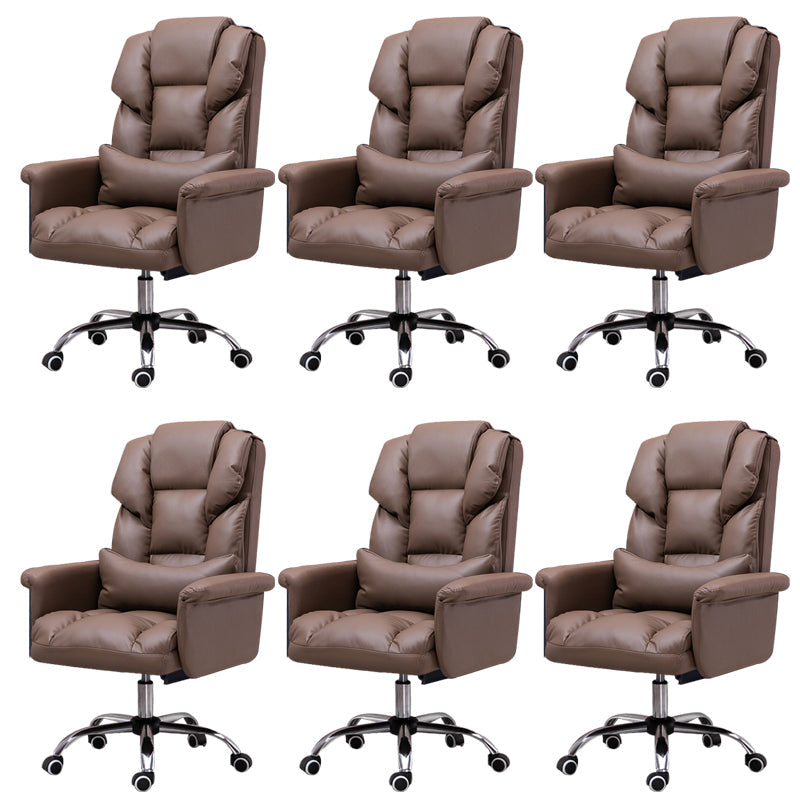 Sedia da ufficio moderna senza braccio Meccanismo di inclinazione della sedia da scrivania ergonomica con ruote