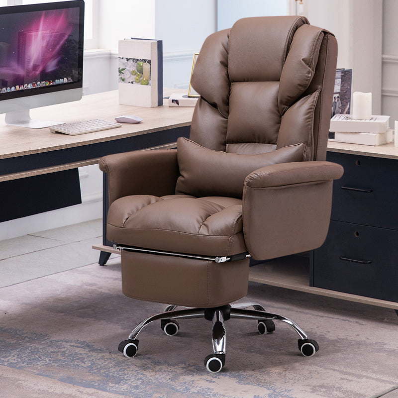 Sedia da ufficio moderna senza braccio Meccanismo di inclinazione della sedia da scrivania ergonomica con ruote