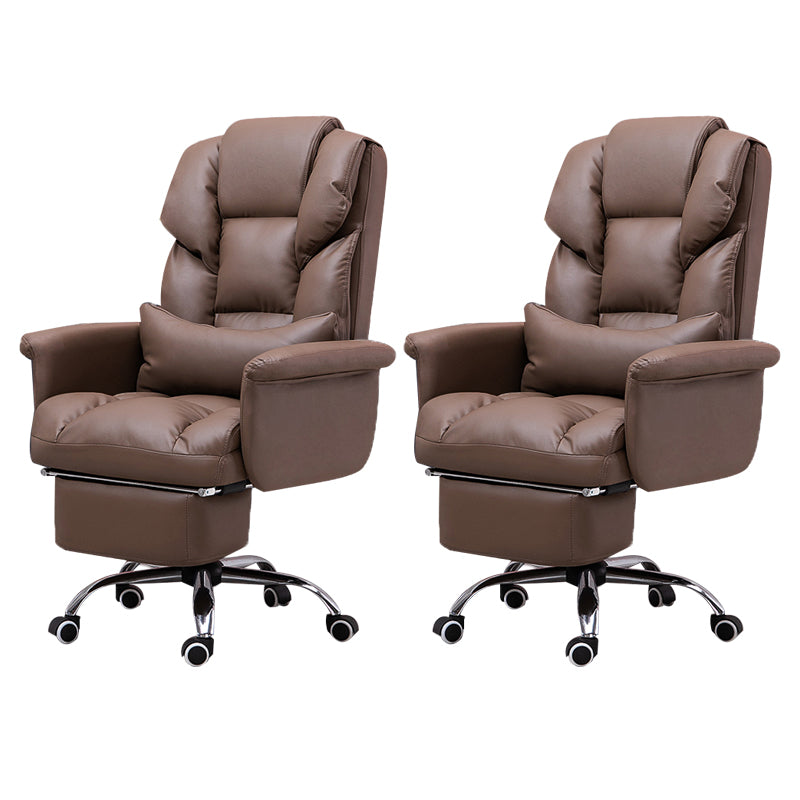 Sedia da ufficio moderna senza braccio Meccanismo di inclinazione della sedia da scrivania ergonomica con ruote