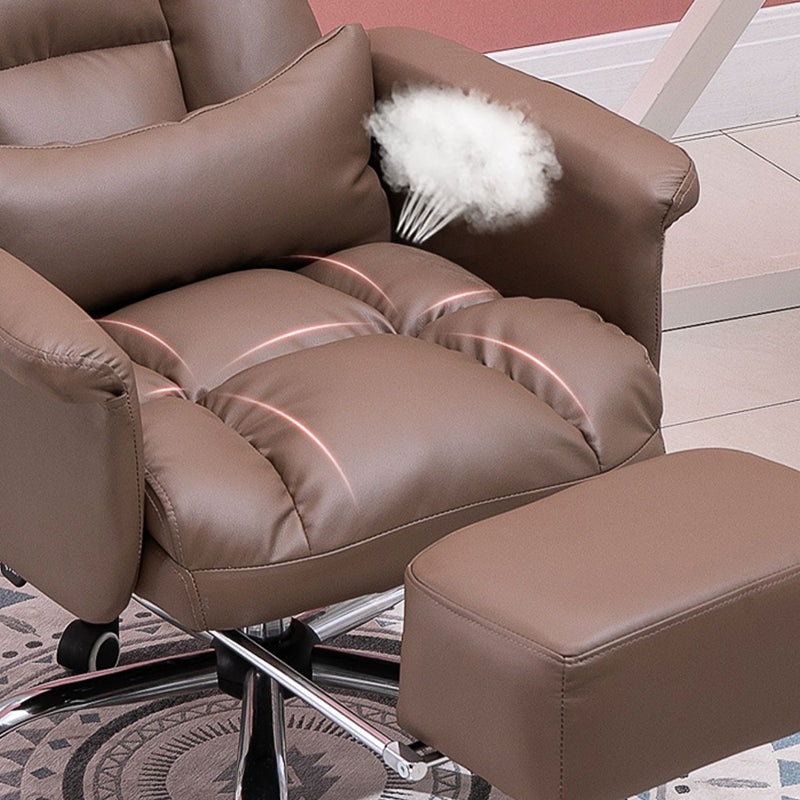 Sedia da ufficio moderna senza braccio Meccanismo di inclinazione della sedia da scrivania ergonomica con ruote