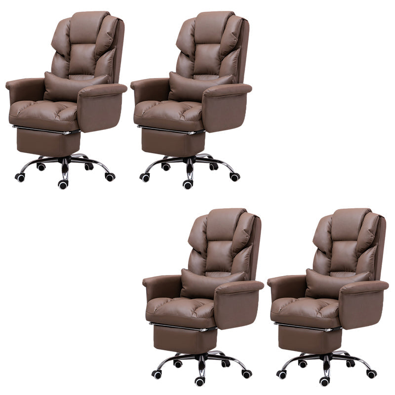 Sedia da ufficio moderna senza braccio Meccanismo di inclinazione della sedia da scrivania ergonomica con ruote