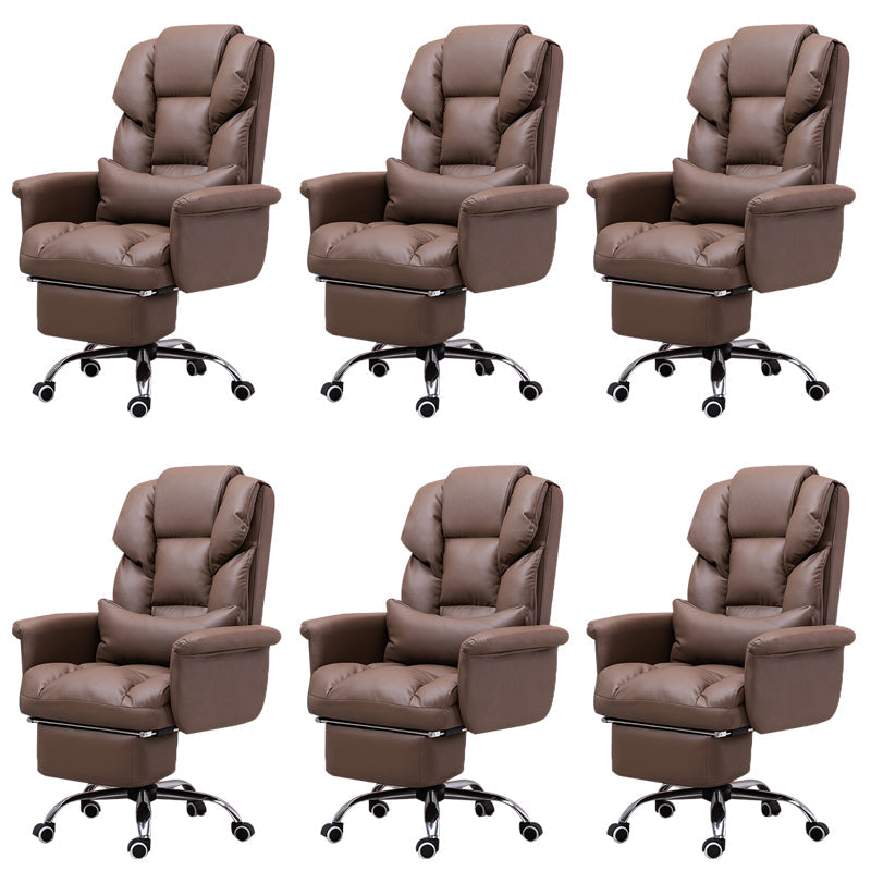 Sedia da ufficio moderna senza braccio Meccanismo di inclinazione della sedia da scrivania ergonomica con ruote