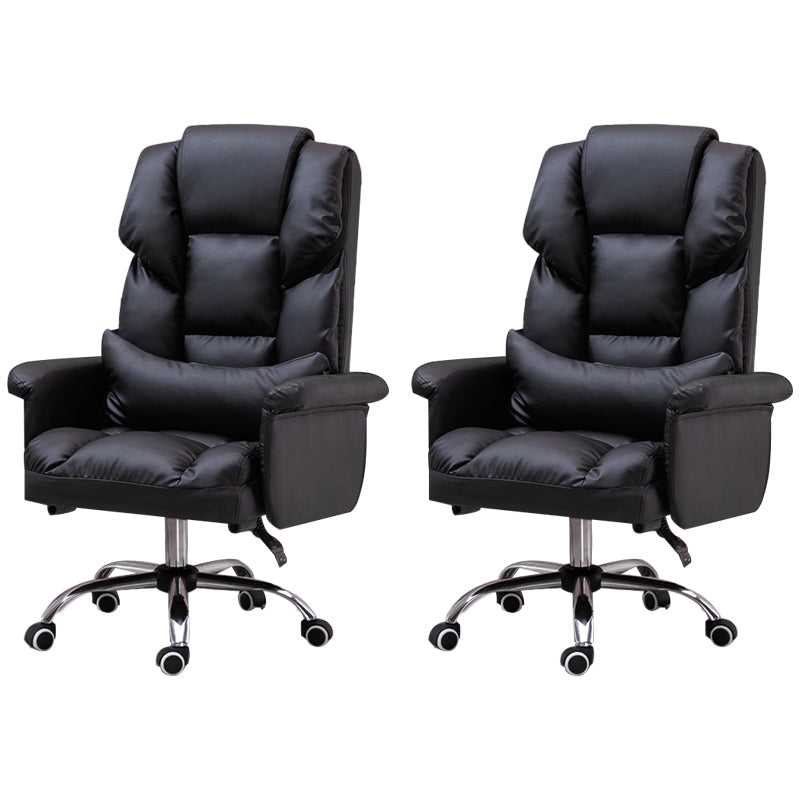 Sedia da ufficio moderna senza braccio Meccanismo di inclinazione della sedia da scrivania ergonomica con ruote