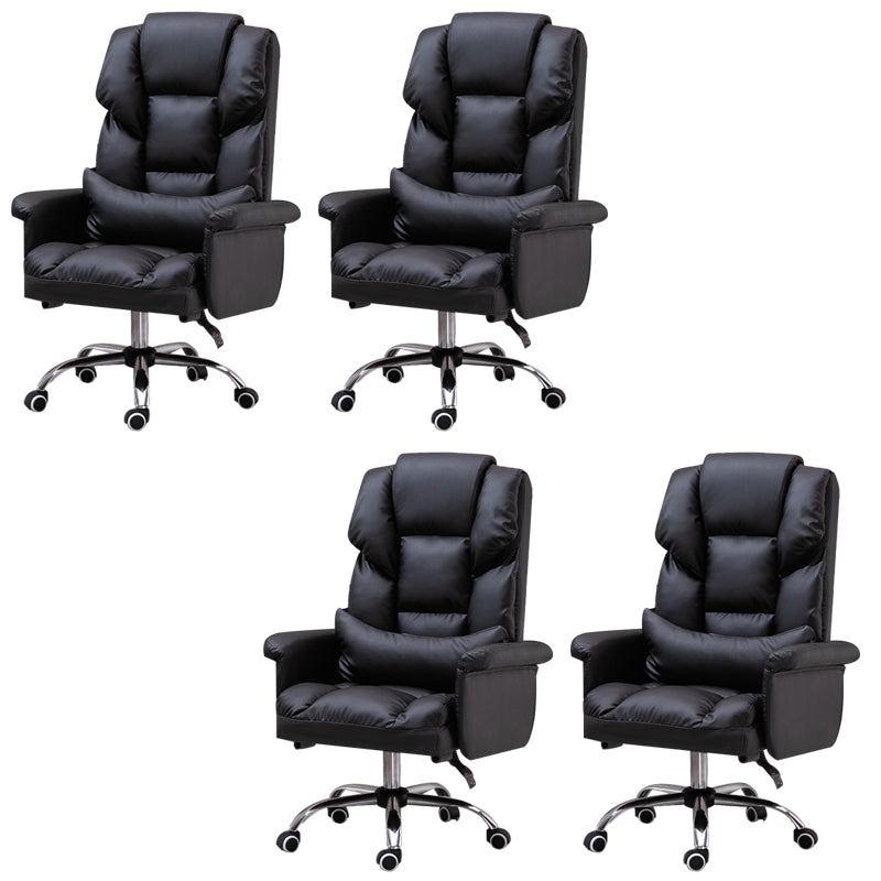 Sedia da ufficio moderna senza braccio Meccanismo di inclinazione della sedia da scrivania ergonomica con ruote