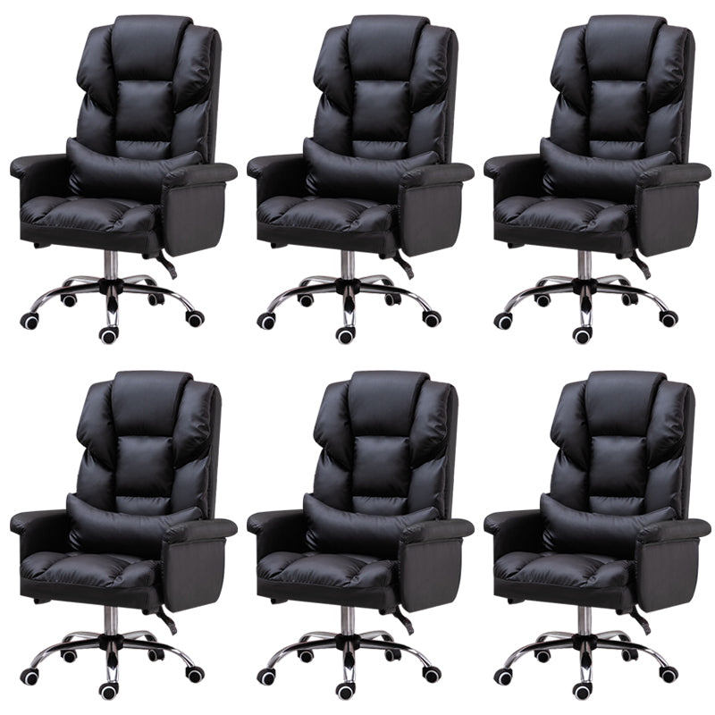 Sedia da ufficio moderna senza braccio Meccanismo di inclinazione della sedia da scrivania ergonomica con ruote