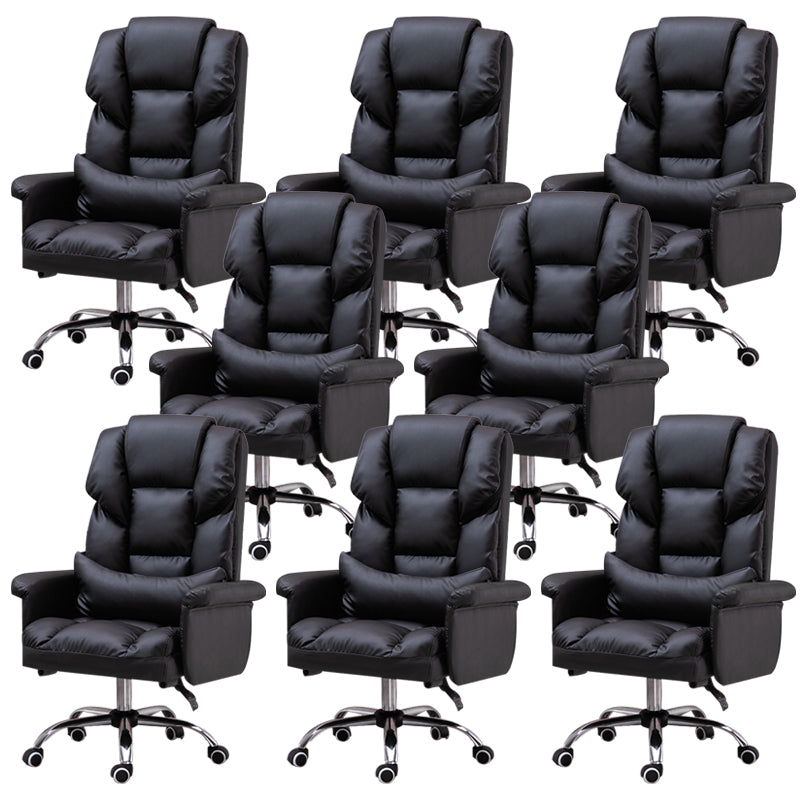 Sedia da ufficio moderna senza braccio Meccanismo di inclinazione della sedia da scrivania ergonomica con ruote