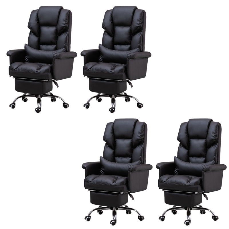 Sedia da ufficio moderna senza braccio Meccanismo di inclinazione della sedia da scrivania ergonomica con ruote