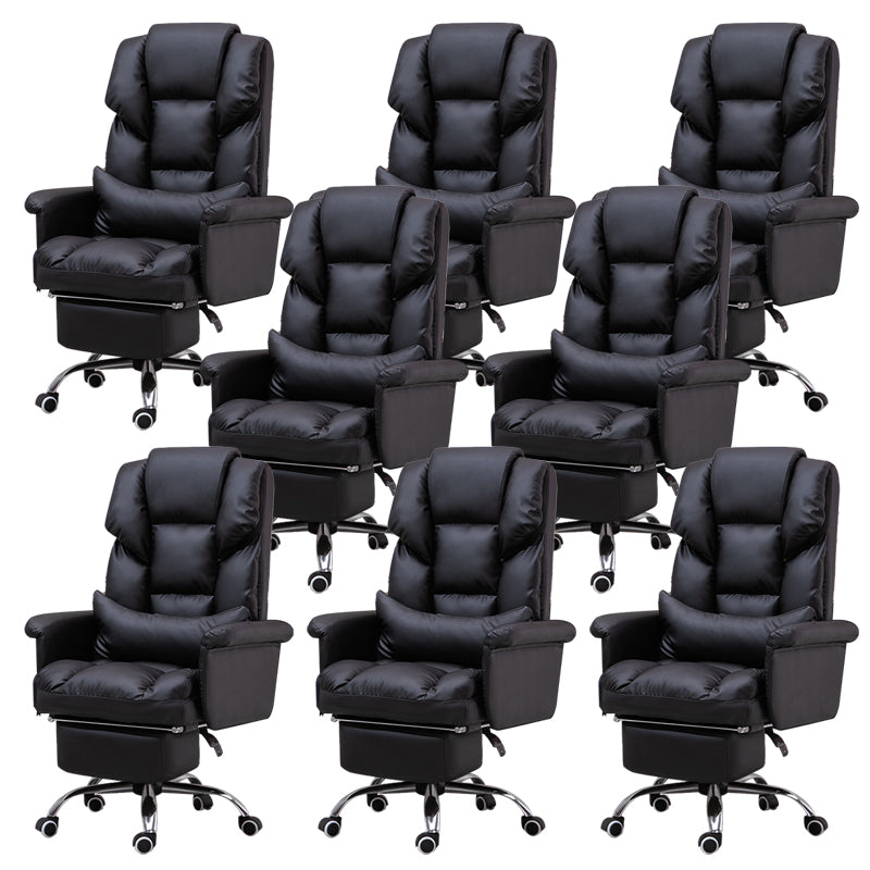 Sedia da ufficio moderna senza braccio Meccanismo di inclinazione della sedia da scrivania ergonomica con ruote