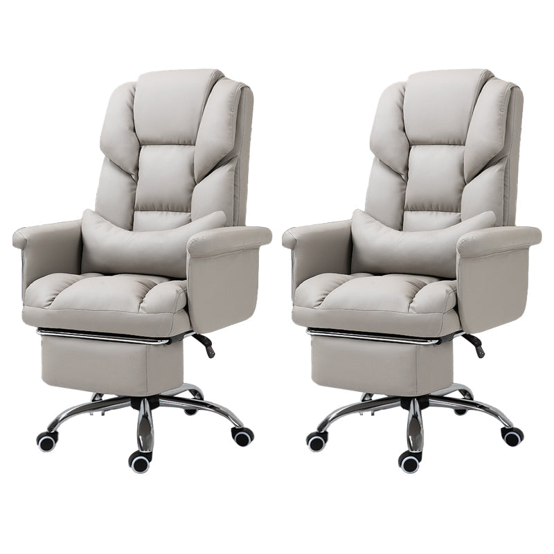 Sedia da ufficio moderna senza braccio Meccanismo di inclinazione della sedia da scrivania ergonomica con ruote