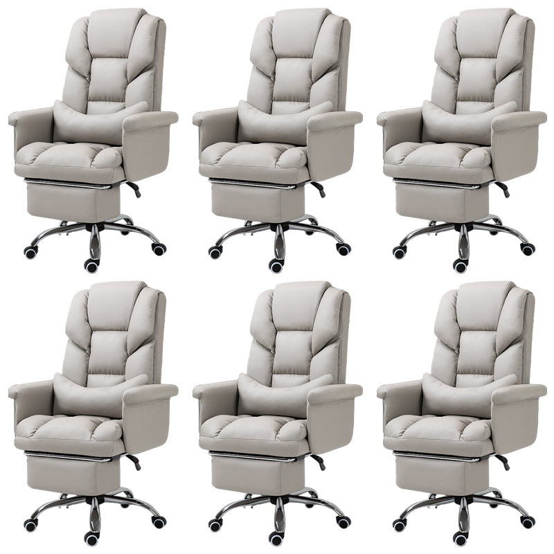 Sedia da ufficio moderna senza braccio Meccanismo di inclinazione della sedia da scrivania ergonomica con ruote