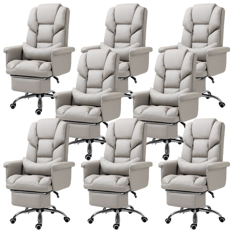 Sedia da ufficio moderna senza braccio Meccanismo di inclinazione della sedia da scrivania ergonomica con ruote