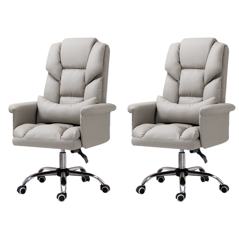 Sedia da ufficio moderna senza braccio Meccanismo di inclinazione della sedia da scrivania ergonomica con ruote