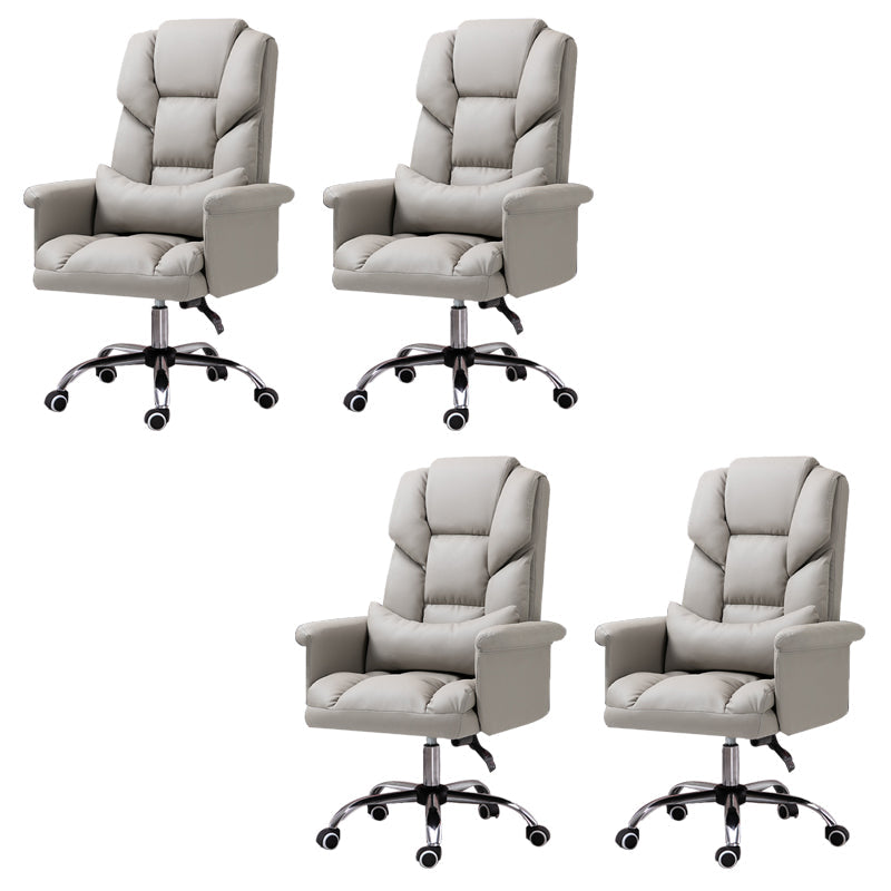 Sedia da ufficio moderna senza braccio Meccanismo di inclinazione della sedia da scrivania ergonomica con ruote