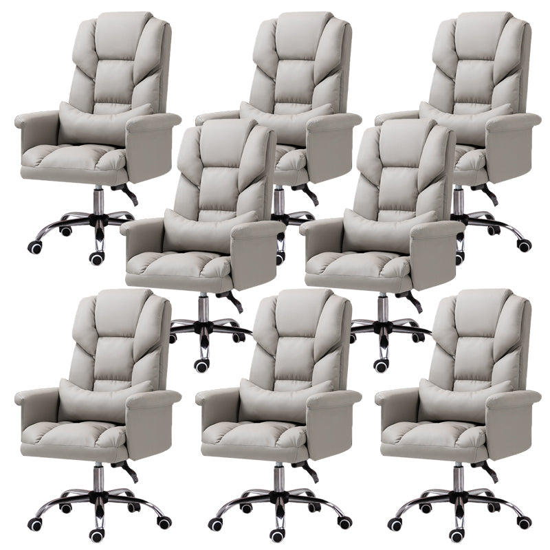 Sedia da ufficio moderna senza braccio Meccanismo di inclinazione della sedia da scrivania ergonomica con ruote