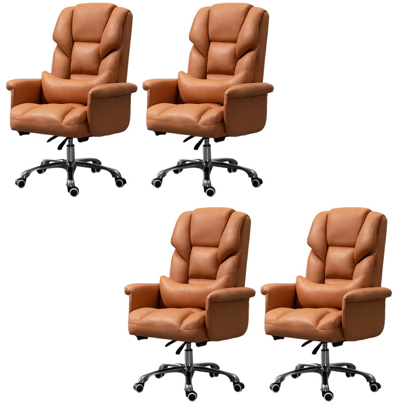 Sedia da ufficio moderna senza braccio Meccanismo di inclinazione della sedia da scrivania ergonomica con ruote