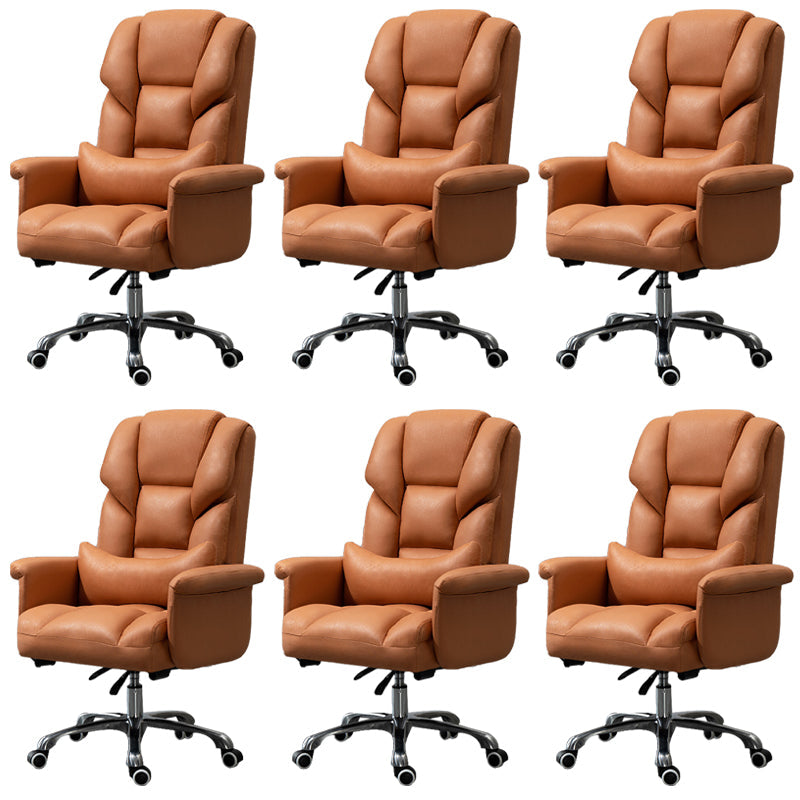 Sedia da ufficio moderna senza braccio Meccanismo di inclinazione della sedia da scrivania ergonomica con ruote