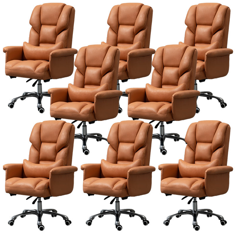 Sedia da ufficio moderna senza braccio Meccanismo di inclinazione della sedia da scrivania ergonomica con ruote