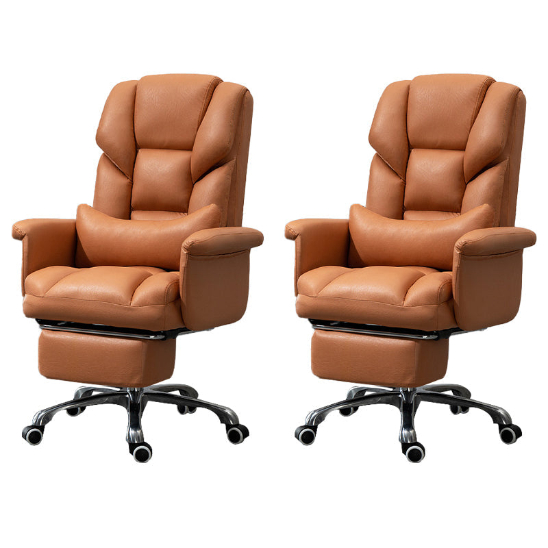 Sedia da ufficio moderna senza braccio Meccanismo di inclinazione della sedia da scrivania ergonomica con ruote