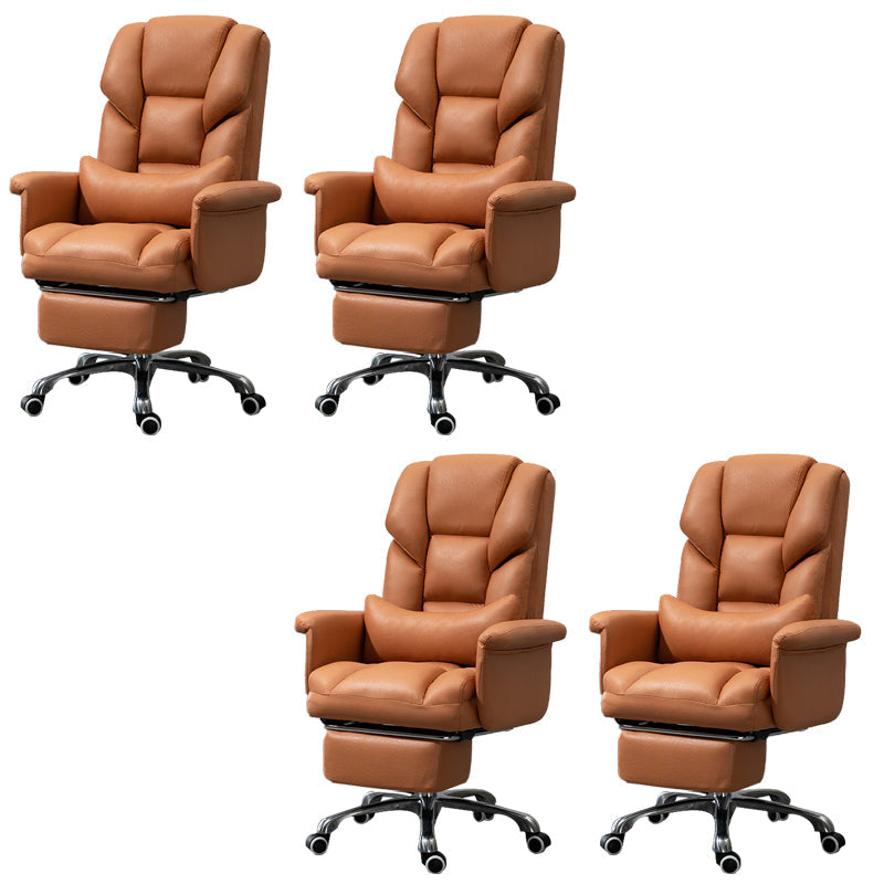 Sedia da ufficio moderna senza braccio Meccanismo di inclinazione della sedia da scrivania ergonomica con ruote