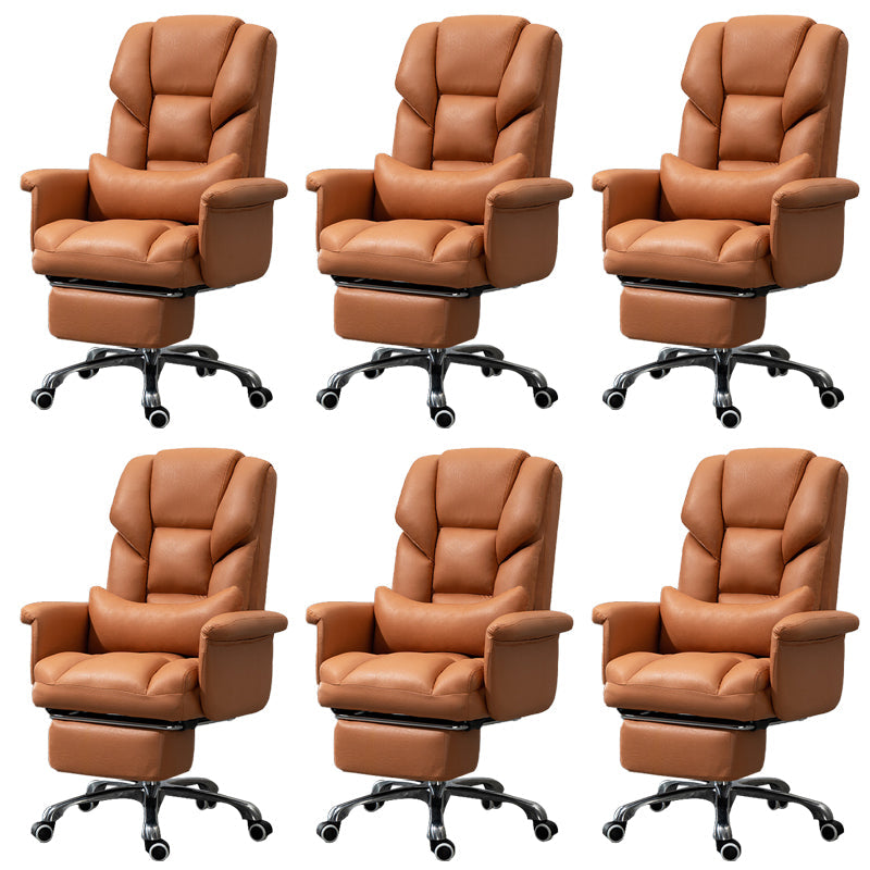 Sedia da ufficio moderna senza braccio Meccanismo di inclinazione della sedia da scrivania ergonomica con ruote