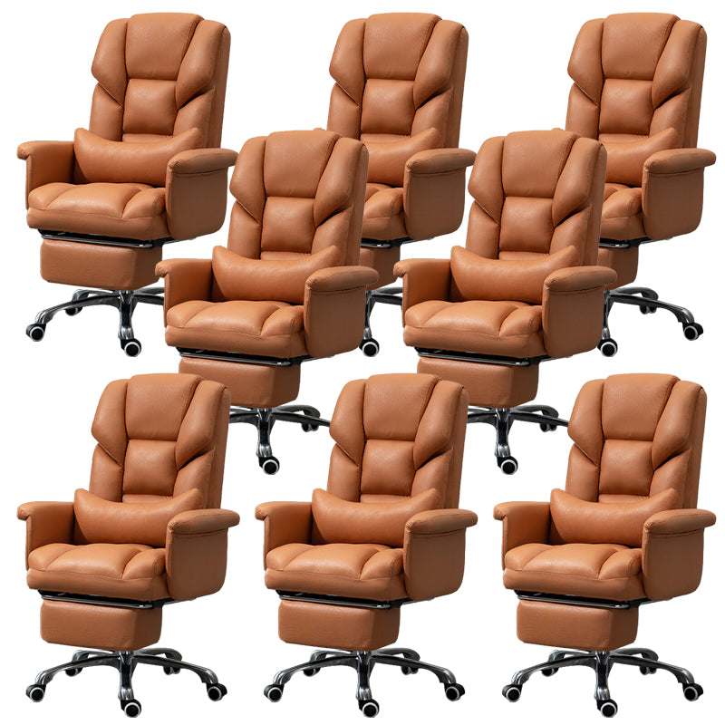 Sedia da ufficio moderna senza braccio Meccanismo di inclinazione della sedia da scrivania ergonomica con ruote