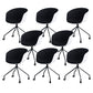 Modern Armless Office Chair No Distressing Desk Chair with Wheels