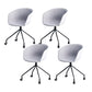 Modern Armless Office Chair No Distressing Desk Chair with Wheels