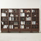 Moderne stijl gesloten back -boekenplank standaard massief houten boekenkast met laden