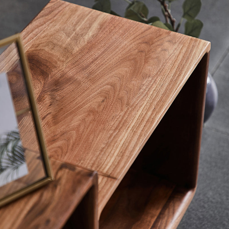 Bibliothèque à l'arrière ouvert contemporain étagère en bois massif pour le bureau
