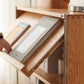 Open Back Horizontal Bookshelf Contemporary Solid Wood Bookshelf for Office