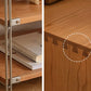 Open Back Horizontal Bookshelf Contemporary Solid Wood Bookshelf for Office