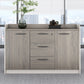Nordic Lateral Filing Cabinet Wooden Frame Storage File Cabinet