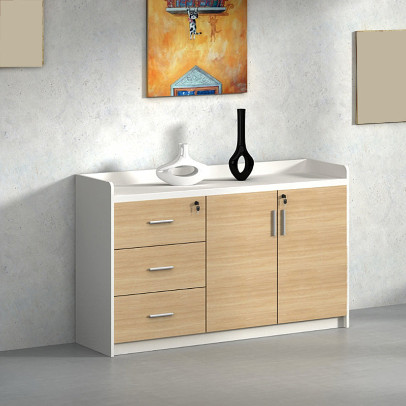 Modern Style File Cabinet Wooden Frame Storage Lateral File Cabinet 47"L x 16"W x 31"H Wood Clearhalo 'Filing Cabinets' 'filling_cabinets' 'furn' 'furn_filling_cabinets' 'Furniture' 'Office Furniture' 7474537