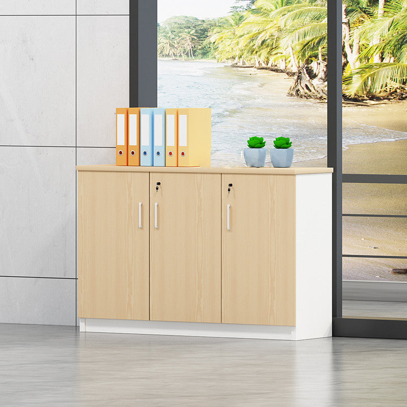 Modern Style File Cabinet Wooden Frame Storage Lateral File Cabinet 47"L x 16"W x 31"H Beige Clearhalo 'Filing Cabinets' 'filling_cabinets' 'furn' 'furn_filling_cabinets' 'Furniture' 'Office Furniture' 7474550