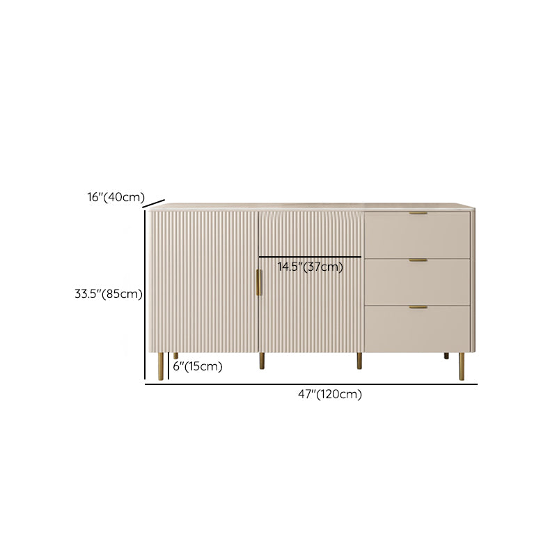 Gabinete de lado de piedra del aparador contemporáneo con cajones para la cocina