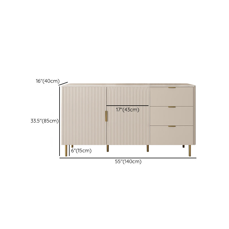 Gabinete de lado de piedra del aparador contemporáneo con cajones para la cocina