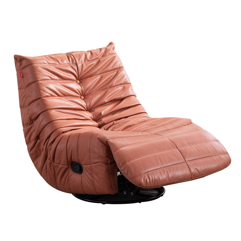 Swivel Rocker Standard Recliner Modern Recliner Chair with Side Pockets Red Clearhalo 'Chairs & Seating' 'furn' 'furn_recliners' 'Furniture' 'Living Room Furniture' 'Recliners' 7474949