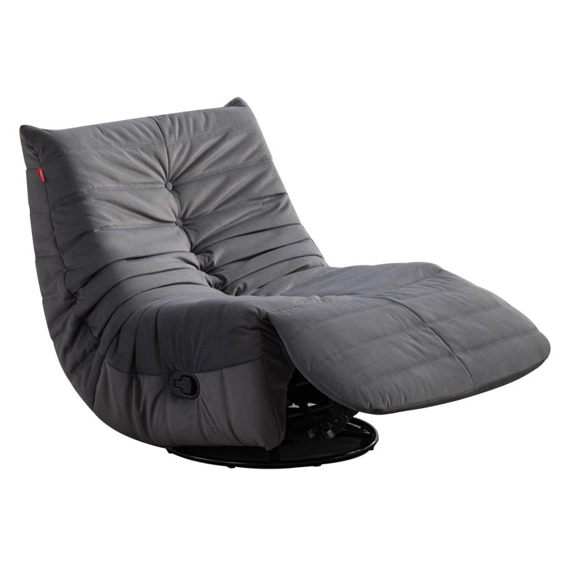 Swivel Rocker Standard Recliner Modern Recliner Chair with Side Pockets Smoky Gray Clearhalo 'Chairs & Seating' 'furn' 'furn_recliners' 'Furniture' 'Living Room Furniture' 'Recliners' 7474956