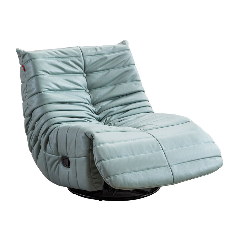 Swivel Rocker Standard Recliner Modern Recliner Chair with Side Pockets Mint Green Clearhalo 'Chairs & Seating' 'furn' 'furn_recliners' 'Furniture' 'Living Room Furniture' 'Recliners' 7474957