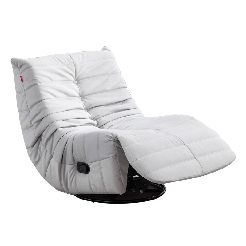 Swivel Rocker Standard Recliner Modern Recliner Chair with Side Pockets Light Gray Clearhalo 'Chairs & Seating' 'furn' 'furn_recliners' 'Furniture' 'Living Room Furniture' 'Recliners' 7474963